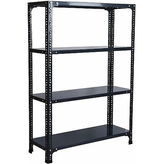 Spacious Slotted Angle CRC Sheet 4 Shelves Multipurpose Storage Rack Dimension 24, X36, X36, Luggage Rack Spacious Slotted Angle CRC Sheet 4 Shelves Multipurpose Storage Rack Dimension 24, X36, X36, Luggage Rack