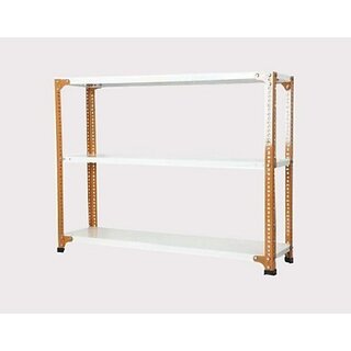                       Spacious Heavy Duty slotted Angle rack (Powder Coating) with Extra Fine Finishing (light Orange Cream colour)LUGGAGE RACK Dimension: 15X24X47 3 Shv (Color Orange angle ivoy shv ) Luggage Rack Luggage Rack                                              