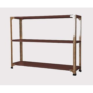                       Spacious Heavy-duty power Coating Rack size15X36X35 3 shv...Darkchocolate color Luggage Rack                                              