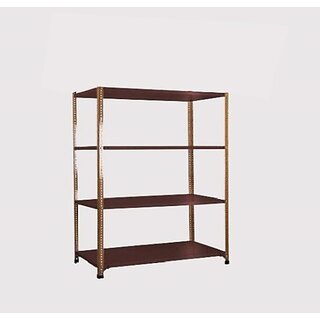                       Spacious Heavy-duty power Coating Rack size15X36X78 4 shv...Darkchocolate color Luggage Rack                                              