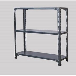                       Spacious Heavy Duty Luggage Rack with Extra weight capacity in per shelves 20gauge shv 14gauge Angle Dimension 15X24X59 3shv (Color Full Grey ). Luggage Rack Luggage Rack                                              