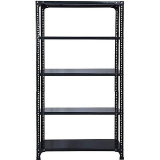                       Spacious 5 Shelf Multipurpose Slotted Angle Rack ,243649 ( Dagrey ) Luggage Rack 22 Gauge shelves & 14 Gauge Angle Luggage Rack Luggage Rack                                              