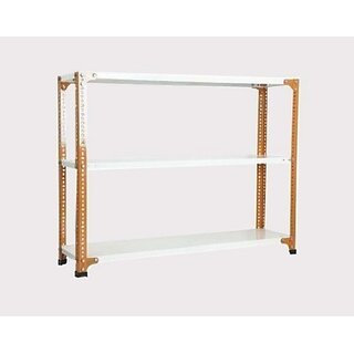                       Spacious Heavy Duty slotted Angle rack (Powder Coating) with Extra Fine Finishing (light Orange Cream colour)LUGGAGE RACK Dimension: 12X24X61 3 Shv (Color Orange angle ivoy shv ) Luggage Rack Luggage Rack                                              