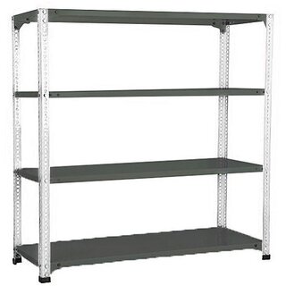                       Spacious Slotted Angle CRC Sheet 4 Shelves Multipurpose High Grade Powder Coating Storage Rack Dimension 15, X36, X78,  inch Luggage Rack Luggage Rack                                              