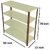 Spacious CRC Sheet 4 Shelves Storage Rack Dimension 783612 (Brown/White) Luggage Rack Luggage Rack