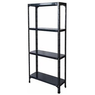                       Spacious 4 Shelf Multipurpose Slotted Angle Rack ,243636 ( Dagrey ) Luggage Rack 20 Gauge shelves & 14 Gauge Angle Luggage Rack Luggage Rack                                              