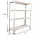 Spacious CRC Sheet 4 Shelf Multipurpose powder coating Rack ,122486 (White) Luggage Rack 20 Gauge shelves & 14 Gauge Angle Luggage Rack Luggage Rack