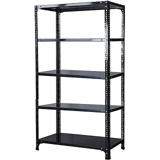                       Spacious 5 Shelf Multipurpose Slotted Angle Rack ,243659 ( Dagrey ) Luggage Rack 22 Gauge shelves & 14 Gauge Angle Luggage Rack Luggage Rack                                              