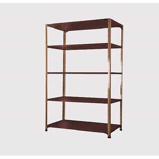                       Spacious Heavy-duty power Coating Rack size12X24X87 5 shv...Darkchocolate color Luggage Rack                                              