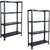 Spacious CRC Sheet 4 Shelf Multipurpose Slotted Angle Rack , 93372 (Grey) Luggage Rack Pack of 2 Luggage Rack