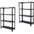 Spacious CRC Sheet 4 Shelf Multipurpose Slotted Angle Rack , 93347(Grey) Luggage Rack Pack of 2 Luggage Rack
