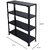 Spacious CRC Sheet 4 Shelf Multipurpose Slotted Angle Rack , 93347(Grey) Luggage Rack Pack of 2 Luggage Rack