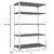 Spacious 5 Storage Shelves for Cloth & Shoes , 9x33x48' Inch. Luggage Rack
