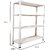 Spacious CRC Sheet 4 Shelf Multipurpose powder coating Rack ,122478 (White) Luggage Rack 20 Gauge shelves & 14 Gauge Angle Luggage Rack Luggage Rack