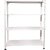 Spacious CRC Sheet 4 Shelf Multipurpose powder coating Rack ,122478 (White) Luggage Rack 20 Gauge shelves & 14 Gauge Angle Luggage Rack Luggage Rack