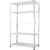 Spacious CRC Sheet 5 Shelf Multipurpose powder coating Rack ,122436 (White) Luggage Rack 20 Gauge shelves & 14 Gauge Angle Luggage Rack Luggage Rack