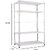 Spacious CRC Sheet 5 Shelf Multipurpose powder coating Rack ,122436 (White) Luggage Rack 20 Gauge shelves & 14 Gauge Angle Luggage Rack Luggage Rack