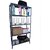 Spacious 5 Shelf Multipurpose Slotted Angle Rack , 123360 (Grey) Luggage Rack Pack of 2 Luggage Rack