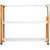 Spacious Slotted angle crc sheet 3 shelves multipurpose powder coating storage rack 123659( Orange & ivory ) Luggage Rack 20 Gauge shelves & 14 Gauge Angle Luggage Rack Luggage Rack
