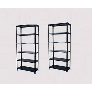                       Spacious Heavy-duty power Coating Rack size12X24X77 6 shv...Fullgrey pack of 2 Luggage Rack                                              