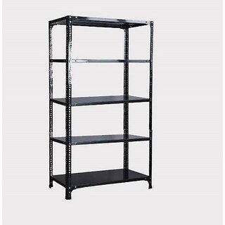                       Spacious Heavy Duty Luggage Rack with Extra weight capacity in per shelves 20gauge shv 14gauge Angle Dimension 18X36X49 5shv (Color Full Grey ). Luggage Rack                                              