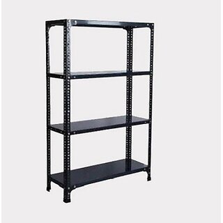                       Spacious Heavy Duty Luggage Rack with Extra weight capacity in per shelves 20gauge shv 14gauge Angle Dimension 18X36X48 4shv (Color Full Grey ). Luggage Rack Luggage Rack                                              