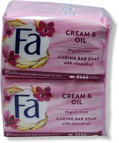 Fa Imported Cream  Oil With Almond Oil Magnolia Scent Soap (Made in United Arab) 175g (Pack of 6)