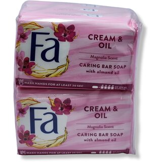                       Fa Imported Cream  Oil With Almond Oil Magnolia Scent Soap (Made in United Arab) 175g (Pack of 6)                                              