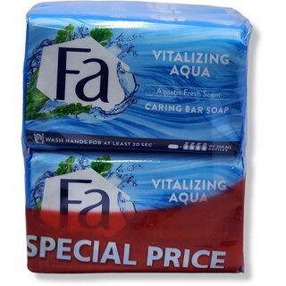                       Fa Vitalizing Aqua Aquatic Fresh Bar Soap 175g (Set of 6)                                              