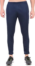 Techfeel Men Self Design Blue Track Pants