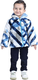 Kid Kupboard Cotton Baby Girls Jacket Multicolor, Full-Sleeves, Hood Neck