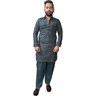                       Preen Men Pathani Suit Set Pure Cotton                                              
