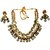 Kundan Hand Made Meenakari Gold Plated Traditional Jewellery Kundan Pearl Necklace Green Stone Set with Earrings For Wo
