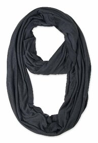 Jourbees Women's Cotton Hosiery Infinity Around Loop Convertible Scarf/Scarves/Wraps (One Size, Grey)