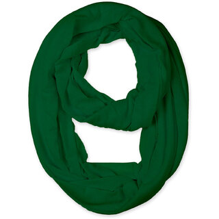 Jourbees Women's Cotton Hosiery Infinity Around Loop Convertible Scarf/Scarves/Wraps (One Size, Green)