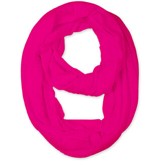 Jourbees Women's Cotton Hosiery Infinity Around Loop Convertible Scarf/Scarves/Wraps (One Size, Pink)