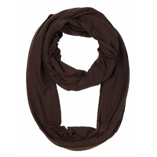                       Jourbees Women's Cotton Hosiery Infinity Around Loop Convertible Scarf/Scarves/Wraps (One Size, Chocolate Brown)                                              