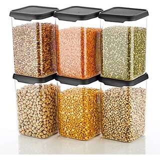                       Anjil Kitchen Container Set, Food Storage Container, Plastic Container, Storage Box,  - 1100 ml Plastic Grocery Container (Pack of 6, Multicolor)                                              