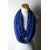 Jourbees Women's Cotton Hosiery Infinity Around Loop Convertible Scarf/Scarves/Wraps (One Size, Blue)
