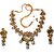 Necklace Gold Plated Three Layers Kundan Stones Back Side Handmade Meena Work Green Jewelry Set for Women  Girls