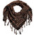 Jourbees Unisex Cotton Arab Keffiyeh Desert Shemagh Military Arafat Scarf/Scarves/Wrap (40 Inch, Chocolate Brown)