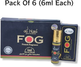 Al hiza perfumes FOG French Fragrance Roll-on Perfume Free From Alcohol 6ml (Pack of 6)