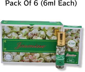 Al hiza perfumes Jasmine Roll-on Perfume Free From Alcohol 6ml (Pack Of 6)