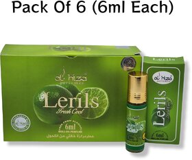 Al hiza perfumes Leris Fresh Cool Roll-on Perfume Free From Alcohol 6ml (Pack of 6)