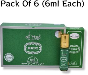 Al hiza perfumes Brut Roll-on Perfume Free From Alcohol 6ml (Pack Of 6)