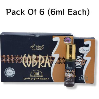                       Al hiza perfumes Cobra Roll-on Perfume Free From Alcohol 6ml (Pack of 6)                                              