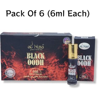                       Al hiza perfumes Black OODH Roll-on Perfume Free From Alcohol 6ml (Pack of 6)                                              