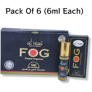                       Al hiza perfumes FOG French Fragrance Roll-on Perfume Free From Alcohol 6ml (Pack of 6)                                              