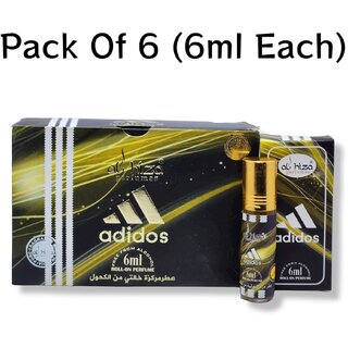                       Al hiza perfumes Adidos Roll-on Perfume Free From Alcohol 6ml (Pack of 6)                                              