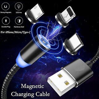                       3 in 1 Magnetic Charging Data Cable for Smartphones                                              